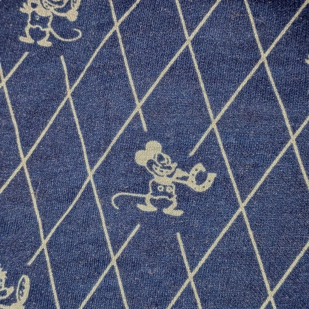 Disney Store Mens Blue‎ Mickey Mouse Diamond Grid Pajama Pants Large Drawstring